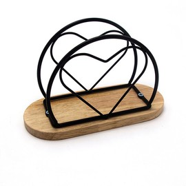 Hosoncovy Napkin Holder for Table Countertops, Metal Napkin Holder for Kitchen, Cocktail Napkin Dispenser Tissue Stand Napkin Organizer Paper Tissue Dispenser Serviette Dispenser (Black, C)