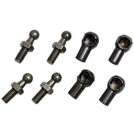 KUNSYOUKIM Gas Damper Connector End Fitting M6 Female Thread M8 Male Thread Metal Fitting Gas Spring Ball Joint Pillow Ball Round Handle (M6 Pack of 4)