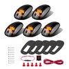 5X Amber LED Cab Lights Smoked Cab Roof Running Top