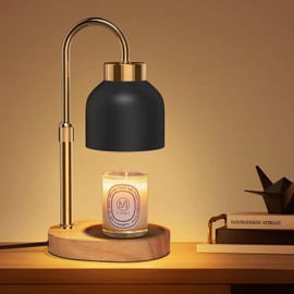 seenlast Kerzenwärmer Lampe, Duftkerze Duftlampe Wachswärmer mit Timer, Dimmbare LED Elektrischer Kerzenwärmer Lampe, Höhenverstellbar Kerzenwärmer für Schlafzimmer, Dekoration, Yoga