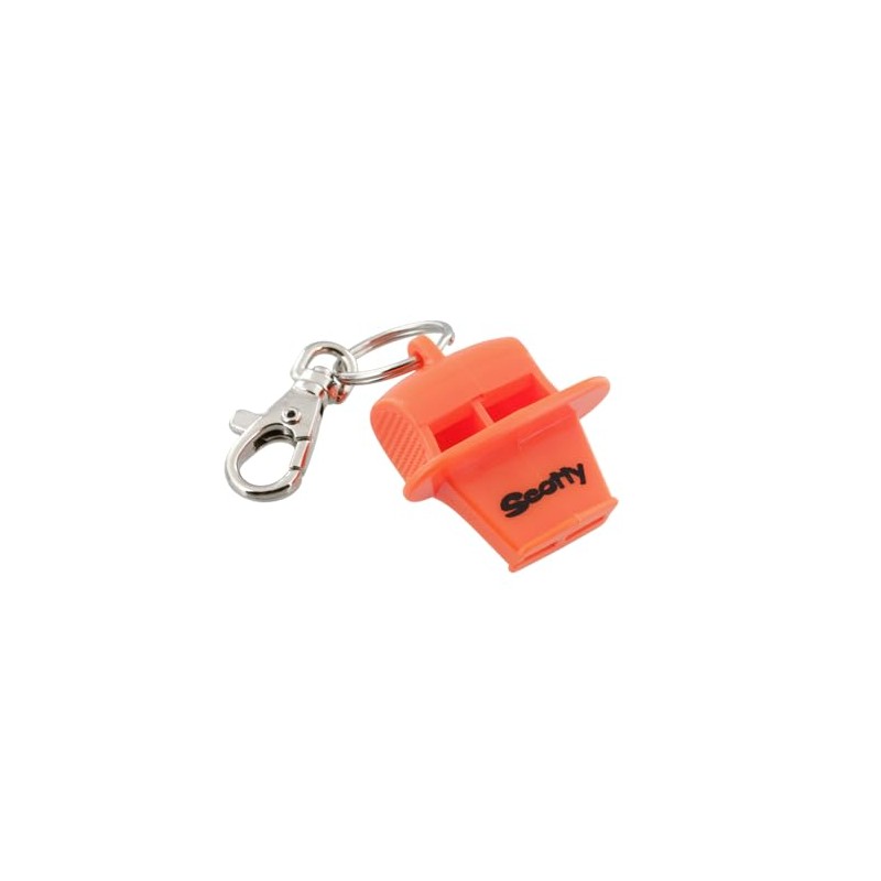 Scotty Pealess LifeSaver Whistle (Packaged), Silver/Black
