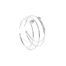 Paparazzi Jewelry Accessories - Theater HOOP - White Earrings LOP Exclusive