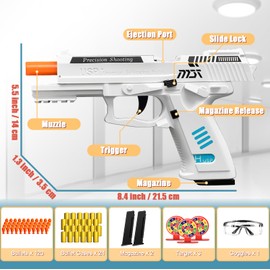 Toy Gun with Automatic Reloading Rebound Shell Ejecting and Soft Foam Blaster, Ideal for Shooting Games, Education Model Toys, Gift for Kids Boys Girls