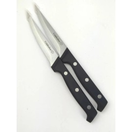 Calphalon 2pc CALPHALON Classic 4.5" Serrated STEAK Knife SET / Stainless Steel - NEW!