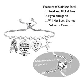 MAOFAED Dance Teacher Gift, Dance Teacher Appreciation Gift, End of Year Gifts, Dancing Bracelet for Women(fineDanceTeacherCA)