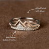 STORYJEWELLERY Mountain Ring for Women, Silver Hill Ring for Women,