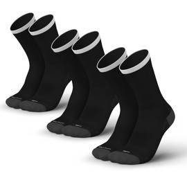 INCYLENCE Road Bike Socks for Men and Women - Ultra Thin Cycling Socks with Light Compression, Breathable and Smooth Toe Seam for Cycling, 3 Pairs, black, 43 - 46