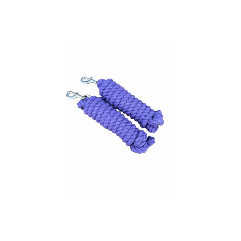 Pack of 2 Solid Cotton Lead Rope for Horses and