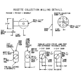 Plantation by FPL- Solid Brass Privacy Knob Set for Bedroom/Bathroom Doors, 2-3/8" Backset, Satin Chrome Finish