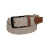 CTM® Men's Elastic Braided Stretch Belt with Silver Buckle and