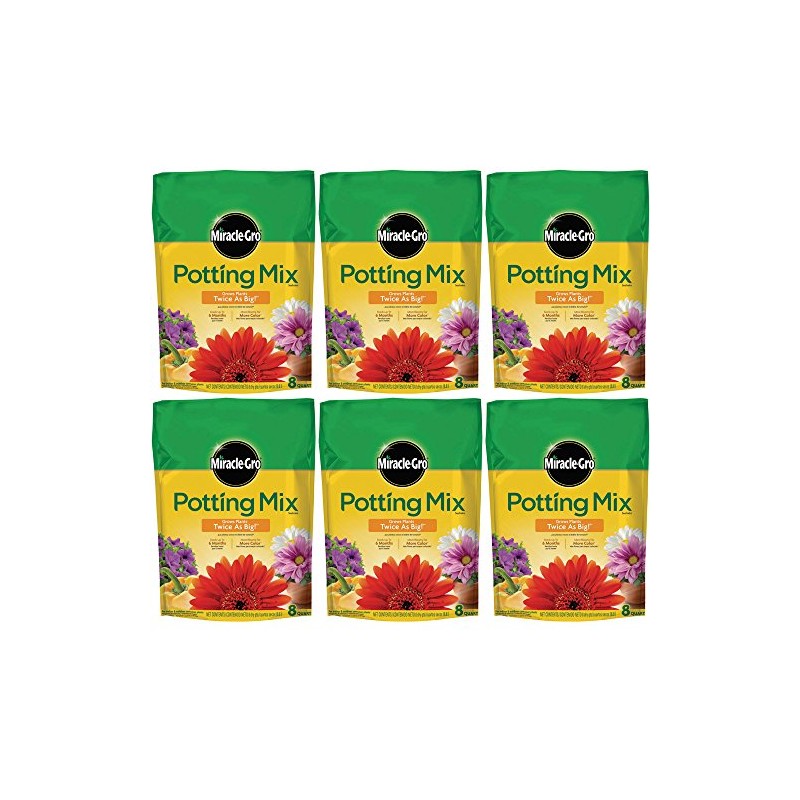 Miracle-Gro Potting Mix 8 QT MGRO POTTING MIX, 6-Pack