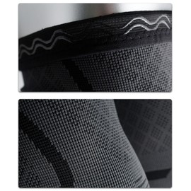 SNOORX Knee Support Compression Sleeves 2 Pack, Professional Knee Brace for Arthritis, Knee Joint Pain, Running, Work out for Men and Women