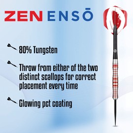 Shot! Darts Zen Enso Steel Tip Dart Set 80% Tungsten Barrels (23)