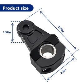 Lotcesfun 2 Inch Pivot Handlebar Risers Universal Motorcycle For 7/8" (22mm) bar clamps, 2 in Universal Motorcycle Handlebar,Pivoting Handlebar Clamp Risers For 7/8" or 1 1/8 28mm (Black) 2 PCS