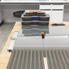 SUDEG 60cm T-Shaped Glass Cutting Tool,T Type Push Glass Cutter,