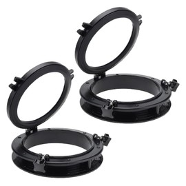 NovelBee 2pcs Boat Yacht Round Opening Portlight Porthole,8in Deck Hatch Porthole Window with Tempered Glass for Marine Boat Yacht RV (Black)