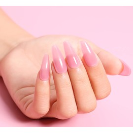 AIMEILI 5 in 1 Builder Base Gel, Base Coat/Builder Gel In a Bottle Quick Building Gel UV LED Nail Extension Gel - (165) 10 ml