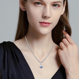 YueYuan Graduations Gifts Anchor Pendant Necklace for Men Women 925 Sterling Silver Nautical Anchor Pendant Inspirational Anchor Jewelry Gifts Symbol of Luck and Hope (D-Anchor)