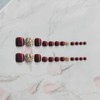 Nail Tips, 24 Pieces, Thumb Nail Stickers, Foot False Nails,