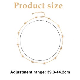 Mikovivi Daisy Pearl Necklace, Dainty Chain Necklace for Friend Daughter Wife Daisy Necklace Gift as Prom Accessories Wedding Jewelry and Other Occasions