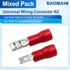 Baomain 0.11" Female & Male Spade Connectors 22-16 AWG Insulated