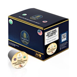 Organic Chamomile and Lavender Tea Pods for Keurig - Decaf Herbal Tea for Keurig K Cups - Honey Chamomile Lavender by Teavity (36 Tea Pods)
