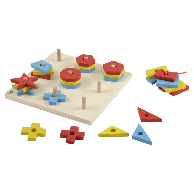 Skillofun - SF-1 Wooden Nine SSorter, Multi Color