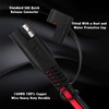 CUZEC 10FT/3.05m 14AWG 20A Battery Alligator Clip to 2 SAE