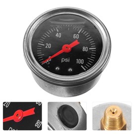 iplusmile Gasoline Pressure Gauge Fuel Gauge Car Modification Gas Pressure Testing Gauge (1/8NPT, 0-100psi)