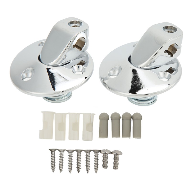 Car Sun Visor Support Brackets with Screw Bushing Chrome Plating