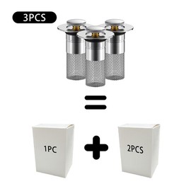 Bathroom Sink Stopper Hair Catcher, Universal Pop Up Sink Drain Filter with Stainless Steel Filter Basket, Bathroom Sink Drain Strainer:_3 PCS