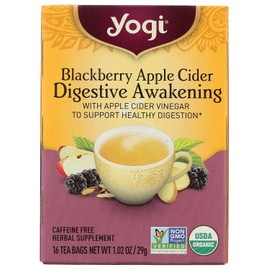 Yogi Tea, Blackberry apple cider - Infusión Herbal Sidra de Manzana con Mora Negra y Jengibre