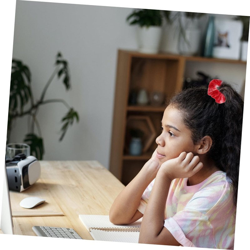 SAFIGLE 9pcs Plush Hair Scrunchies for Women Soft Elastic Ponytail