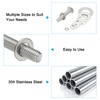 PATIKIL 304 Stainless Steel Flat Gasket, 50 Pack 1/8" ID