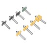8Pcs Router Bit Groove Cutter Bit Set T Shape Wood