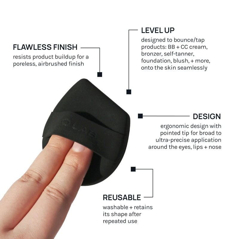 AOA Studio Silky Silicone Makeup Sponge Set, Reusable Cosmetic Applicators