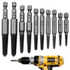 10pcs Screw Remover and Extractor Bit Set,Screw Extractor Set,1/4"" Hex