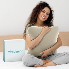 Calmier Weighted Pillow (6 lb) – Glass Bead Sensory Pillows for Relaxation & Focus – Soft, Weighted Pillows for Adults & Kids – Ultra-Plush Machine Washable Cuddle Pillow