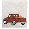 Lintex Pumpkin Farm Truck Embroidered Thanksgiving and Fall Harvest Fabric