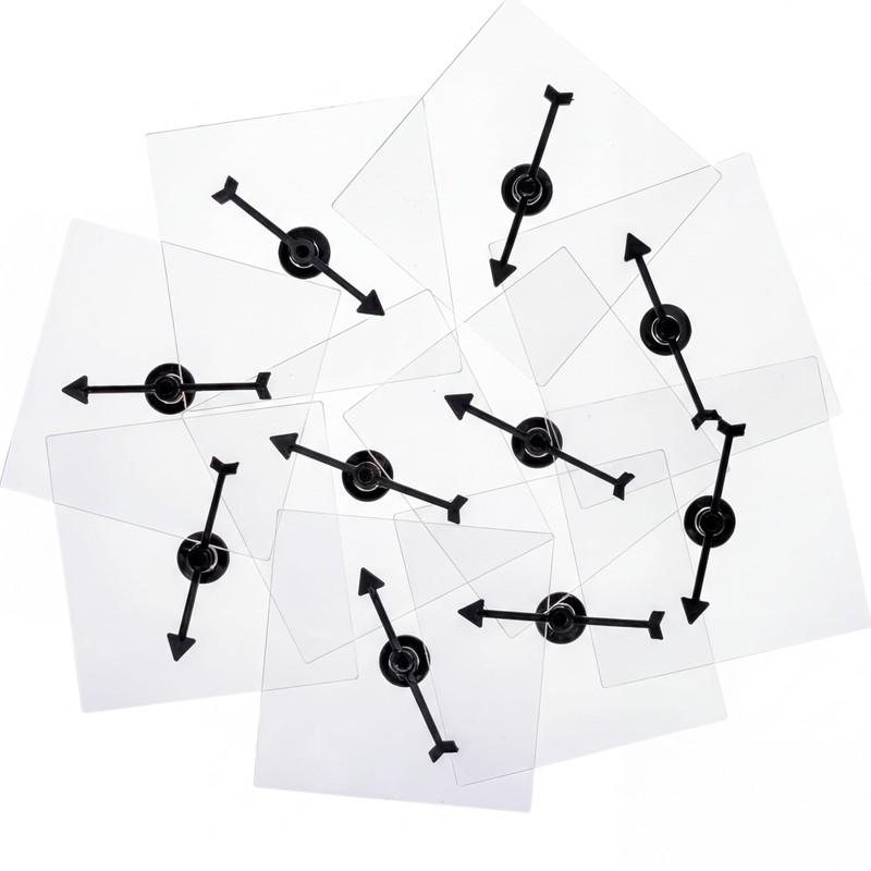 Gejoy Transparent Spinners Bulk for Classroom Clear Spinners Dry Erase