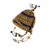 CHENGZI Handmade Crochet Wool hat, Colorful Pullover hat, Tassel Ball