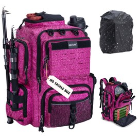 Goture Fishing Tackle Backpack with 2 Rod Holders & Rain Cover