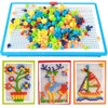 CDDLR 592Pcs Jigsaw Puzzle Mix Colour Mushroom Nails Pegboard Educational