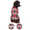 Blueberry Pet Chic Argyle All Over Dog Sweater in Charcoal