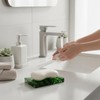 KUHPLOVE Soap Dish Rectangular Self Draining Holder with Natural Green