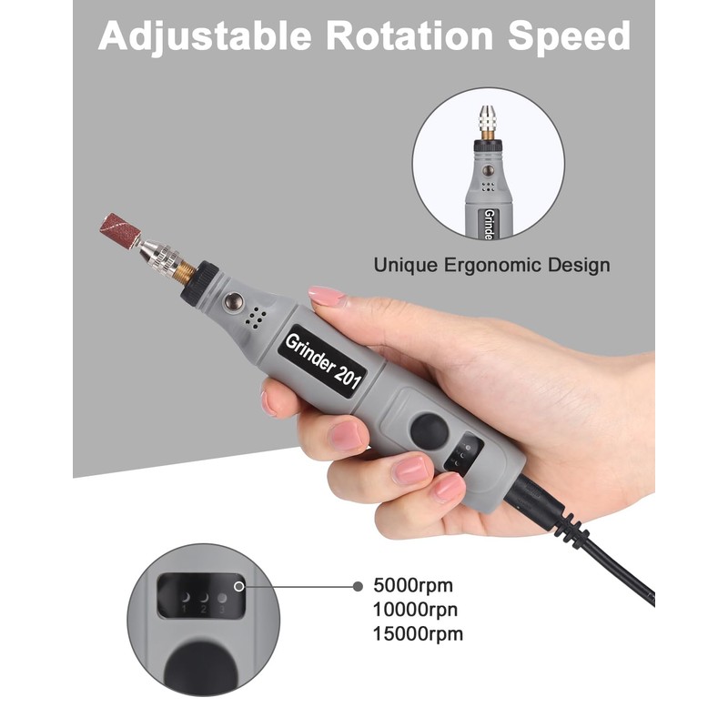 SOBEAU Multifunctional Rotary Tool Set with 95 Accessories, 3 Adjustable