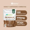 Wellthy Moringa 120 Cápsulas 400mg. 100 Pura, 100 Natural, 4