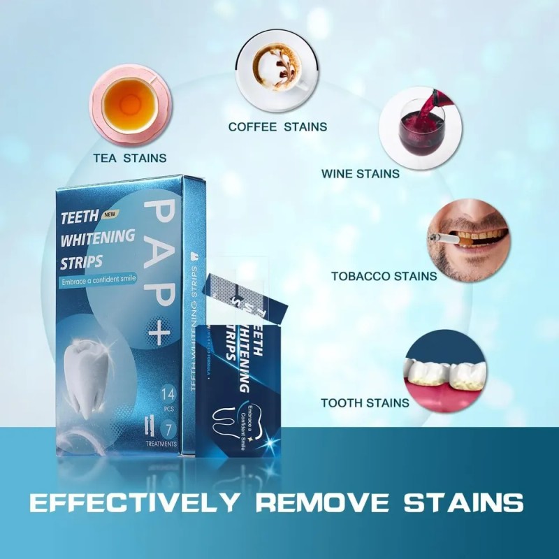 Tiras Blanqueadoras De Dientes Para Dientes Sensibles, 14 Ti