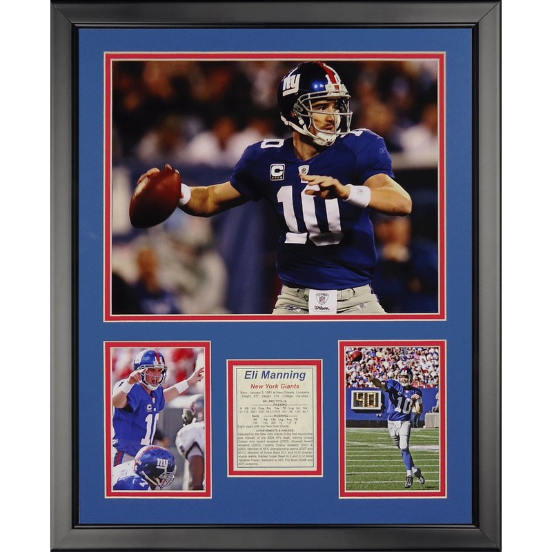 Legends Never Die Eli Manning Home Framed Photo Collage, 16"