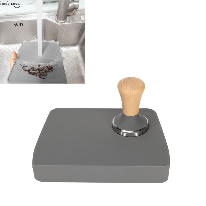2Pcs Coffee Tamp Mat Integrated Silicone Coffee 90 Degree Corner